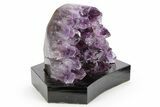 Amethyst Cluster With Wood Base - Uruguay #253144-1